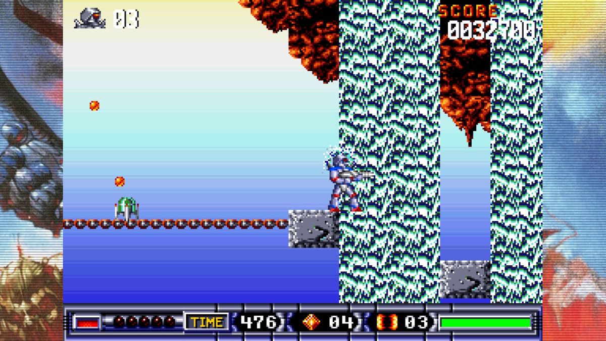 Turrican Flashback back cover for Playstation 4